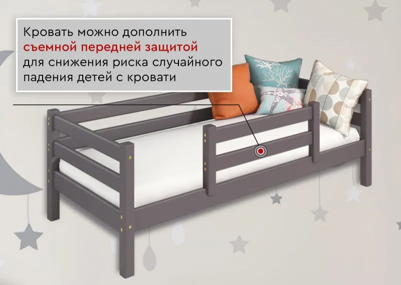 Вариант 7 Угловая кровать "Соня" с прямой лестницей Лаванда