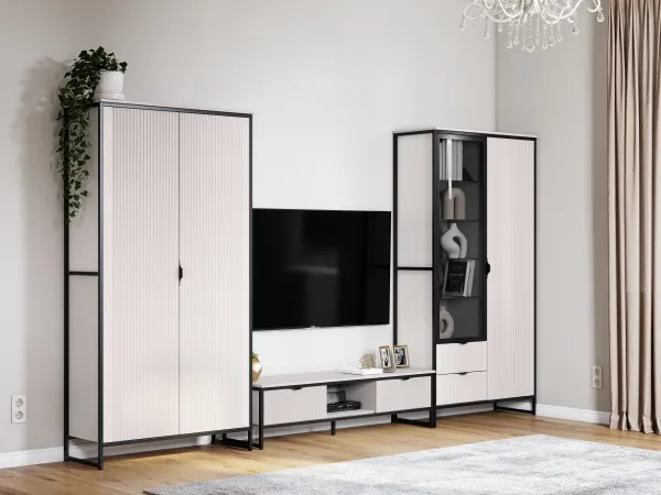 Шкаф двухдверный "Нора" гостиная Персидский жемчуг